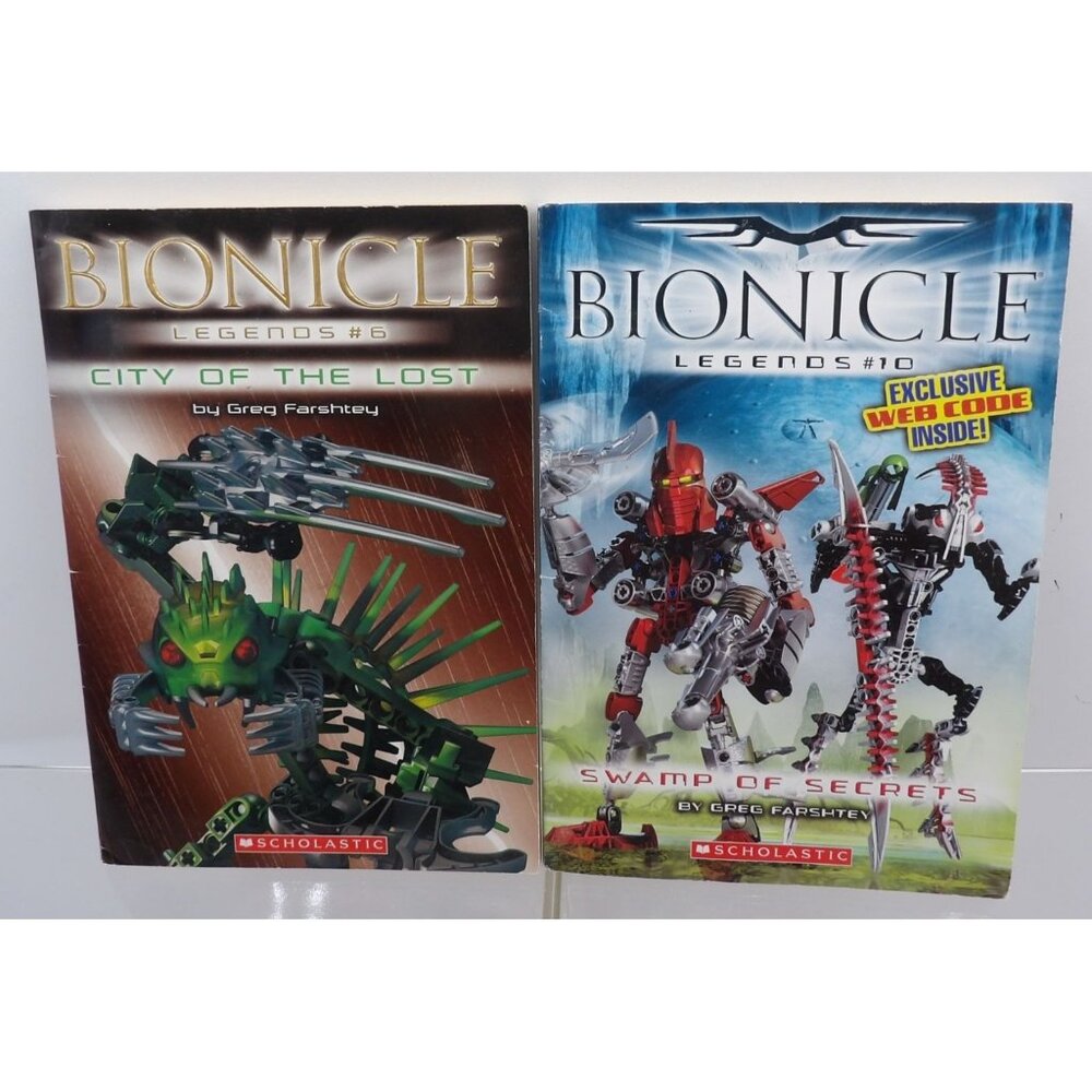 Set of 2 Bionicle Books by Greg Farshtey by Scholastic- Bionicle Legends #6 and